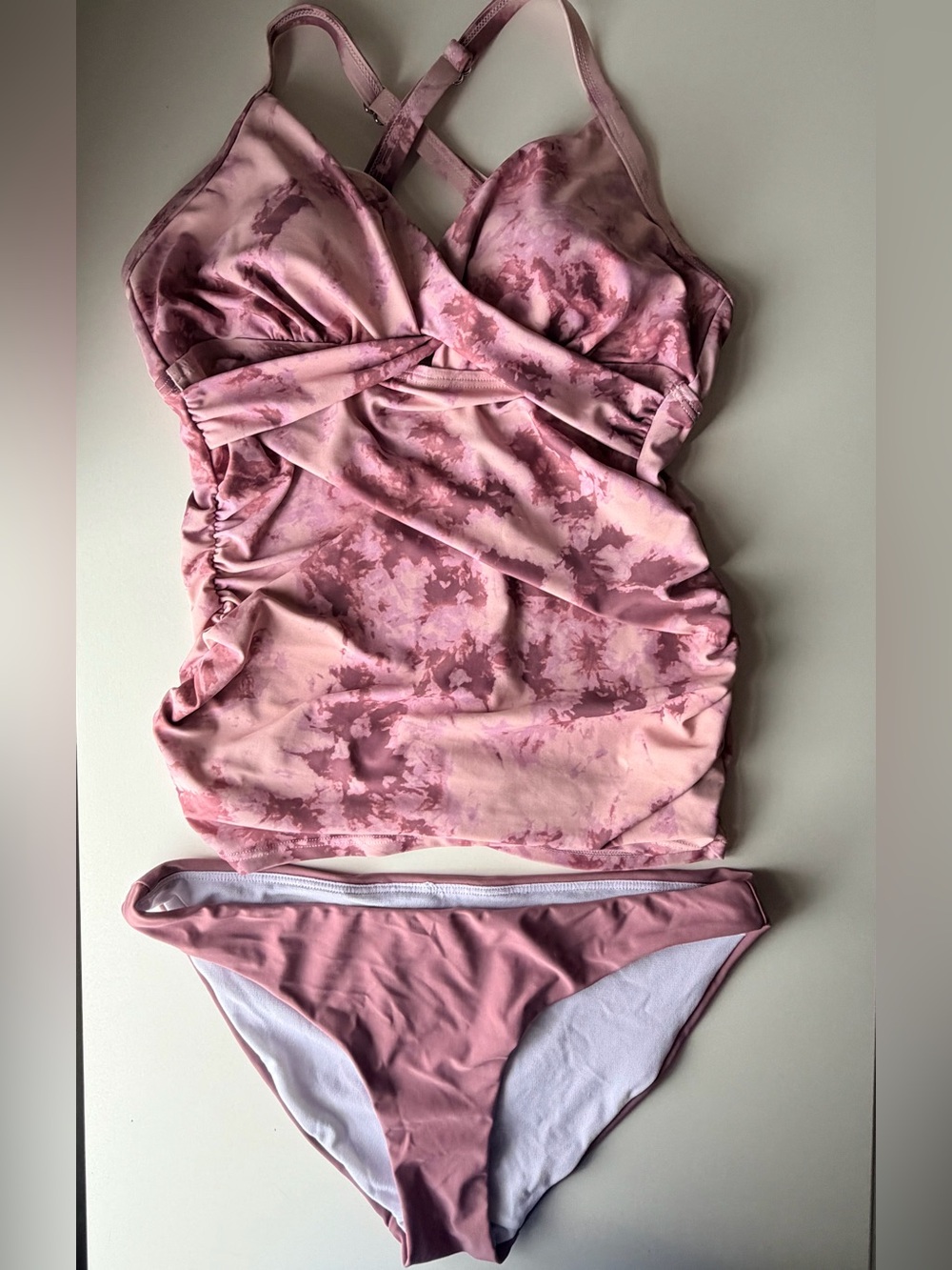 Pinkblush Pink Tie-Dye Tankini Set